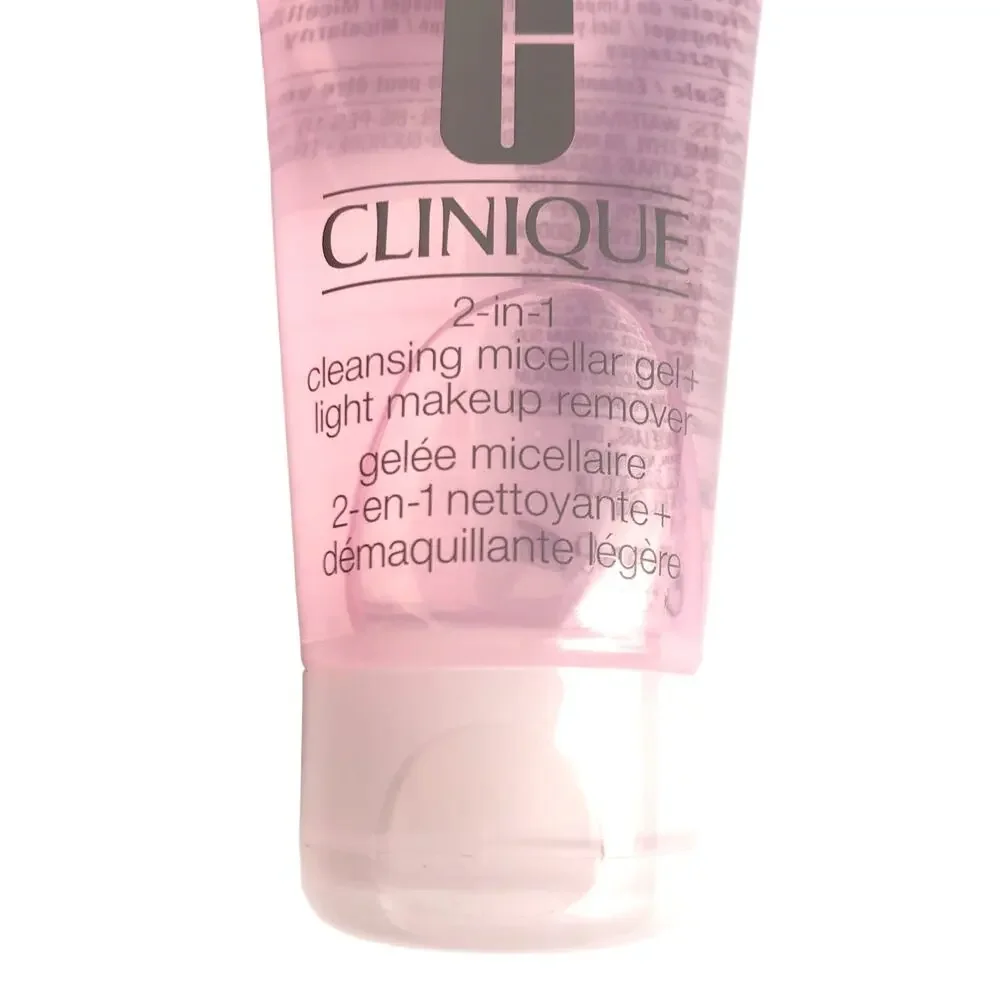 Clinique 2 in 1 Cleansing Micellar Gel Light Makeup Remover 1oz Travel Size NWOT